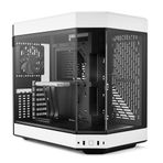 HYTE Y60 Modern Estetik Çift Odalı Panoramik Temperli Cam Orta Kule ATX Bilgisayar Oyun Kasası PCIE 4.0 Yükseltici Kablo Dahil, Beyaz (CS-HYTE-Y60-BW)
