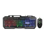 Hytech HKM-X86 Quın Siyah USB Gökkuşağı Zemin Aydınlatmalı Gaming Oyuncu Klavye + Mouse Set
