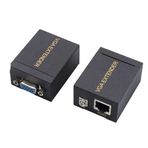 Hytech HY-VGAEX60 60 mt VGA Extender CAT5E/CAT6 Siyah Kablo Uzatıcı