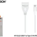 Hytech HY-X112 Beyaz USB F to Type C M OTG Çevirici