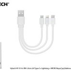 Hytech HY-X116 20 cm 3A Micro Beyaz Şarj Kablosu