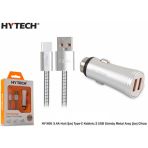 Hytech HY-X66 3.4A Type-C Kablolu 2 USB Hızlı Şarj Cihazı