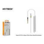 Hytech HY-X74 1m Beyaz 3.5mm Stereo Spiralli Ses Kablosu