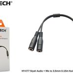 Hytech HY-X77 Siyah Audio Mic to 3,5 mm 0.15m Kablo