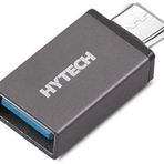Hytech HY-XO10 Gümüş Metal Gövde USB F to MicroUSB M OTG Çevirici