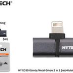 Hytech HY-XO35 Gümüş Metal Gövde Şarj to Kulaklık Çevirici