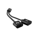 Hytech HY-XO38 Gümüş 2 in 1 Şarj + Kulaklık Lightning Metal Gövdeli Çevirici Kablo