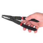 Hyuduo Donanım Aracı, Elektrik Kablosu Sıyırma Pensesi Cırcırlı Tel Crimper Yalıtımlı Elektrik Konnektörleri Sıyırma Sıkma Aracı 12-24 AWG, Crimpers