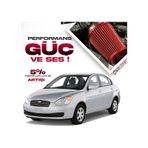 Hyundai Accent Era 1.5Dizel Crdi 16V Motor Spor Açık Hava Filtresi Kırmızı Renk