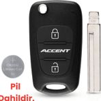 Hyundai Accent Sustalı Kumanda Kabı 3 Buton 3 Buton Uzaktan Kumanda Kabı Anahtar Kılıfı