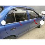 Hyundai Accent Yumurta Kasa 1995-2000 Krom Cam Çıtası 4 Parça Paslanmaz Çelik
