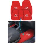 Hyundai Accent Yumurta Kasa Nakış Işlemeli 5 Parça Kırmızı Araç Oto Halı Paspas (1996-2000)