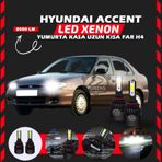Hyundai Accent Yumurta Kasa Uyumlu Şimşek Etkili Led Xenon Light Series H4