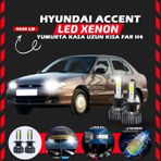 Hyundai Accent Yumurta Kasa Uyumlu Şimşek Etkili Led Xenon Pro Series H4