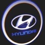Hyundai Araçlar İçin Pilli Yapıştırmalı Kapı Altı Led Logo