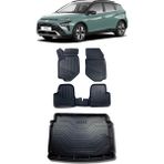 Hyundai Bayon 2021 Sonrası Uyumlu 3D Havuzlu Paspas ve Bagaj Havuzu - Siyah