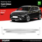 Hyundai Bayon Krom Cam Çıtası 8 Prç. 2021 Üzeri