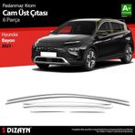 Hyundai Bayon Krom Cam Üst Çıtası (6 Prç.) ,2021 Üzeri