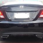 Hyundai blue difüzör arka tampon çift çıkış egzoz gri