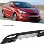 Hyundai Elantra çift Egzoz görünümlü difüzör gri 2011-2014 arası modeller