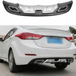 Hyundai Elantra çift Egzoz görünümlü difüzör gri 2014-2016 arası modeller