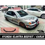 Hyundai Elantra Ön Tampon Eki Bodykit Karlık 3 parça Lip