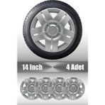 Hyundai Era Getz Accent Era 14" Inç Uyumlu 4 Adet 1 Takım Gri Kırılmaz Esnek Jant Kapağı 004 - Universal