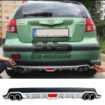 Hyundai Getz Difüzör Arka Tampon Eki 4 Egzoz Çıkışlı Gri