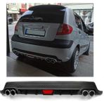 Hyundai Getz Makyajlı Uyumlu Body Kit Difüzör 4 Çıkış Yuvarlak Siyah Model 2