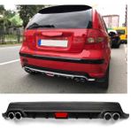 Hyundai Getz Makyajsız Uyumlu Body Kit Difüzör 4 Çıkış Yuvarlak Siyah Model 2