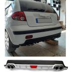 Hyundai Getz Uyumlu Body Kit Difüzör 4 Çıkış Yuvarlak Gri Model 1