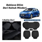 Hyundai i20 2014-2017 Arası Siyah Deri Oto Koltuk Minderi