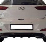 Hyundai İ20 (2014-2018) Egzoz Görünümlü Arka Tampon Eki - Difüzör (plastik)