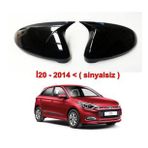 Hyundai İ20 2014-2018 için Sinyalsiz Batman Yarasa Ayna Kapağı (Parlak Siyah)