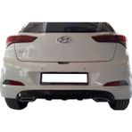 Hyundai I20 2014-2018 Uyumlu Egzoz Görünümlü Arka Tampon Eki - Difüzör Plastik