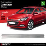 Hyundai i20 Krom Cam Çıtası 4 Prç. 2014-2020