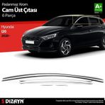 Hyundai İ20 Krom Cam Üst Çıtası 6 Prç. 2020 Üzeri