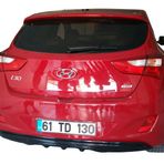 Hyundai İ30 2011 - 2016 Arka Tampon Eki - Difüzör (Plastik)