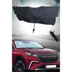 Hyundai I30, Ford Fiesta, Seat Ibiza, Renault Clio, Dacia Duster Uyumlu Oto Şemsiye - Tek Renk - Şeffaf