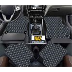 Hyundai I30 Otomatik Vites 2018+ Uyumlu Beyaz Dikişli Siyah Deri Paspas - Çok Renkli