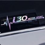 Hyundai I30 Yan Cam Sticker Oto Kapı 20 Cm x 7 Cm