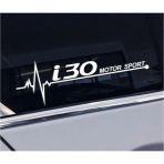 Hyundai I30 Yan Cam Sticker Oto Kapı Çıkartma 20 x 7 cm