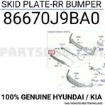 Hyundai Kona- 2021-2023 Arka Tampon Bandı Gri (Tyg) (Oem No:86670J9Ba0)