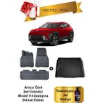 Hyundai Kona Elektrikli 2024 Sonrası 3D Havuzlu Paspas ve Bagaj Havuzu Set (Hediyeli) - Siyah