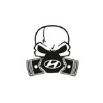 Hyundai Piston Kuru Kafa Araba Sticker Yapıştırma