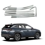 Hyundai tucson cam çerçevesi kenar çıtası krom tamtur 2021+