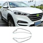 Hyundai Tucson Uyumlu 2015 2018 Ön Far Kaplama Abs Krom Parça