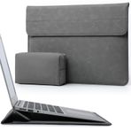 HYZUO 13,3-14 İnç Stand ile Dizüstü Bilgisayar Koruyucu Kılıf için 2024-2021 MacBook Pro 14 M3/M2/M1 Pro/Max, 2017-2012 MacBook Air 13, Surface Laptop 13,8-13,5, Küçük Kese ile, Koyu Gri