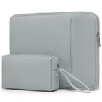 HYZUO 15 İnç Dizüstü Bilgisayar Kılıfı Çanta Seti için MacBook Air 15 M3 A3114 M2 A2941 2024 2023, 15" Surface Laptop 7/6/5/4/3, MacBook Pro 15 2019-2016 A1990, Taşıma Çantası ile, Kaya Grisi