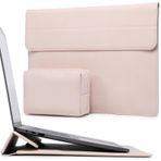 HYZUO 15 İnç Stand ile Dizüstü Bilgisayar Koruyucu Kılıf için 2024 2023 MacBook Air 15 M3 A3114 M2 A2941, MacBook Pro 15 2019-2016, 15" Surface Laptop 7/6/5/4/3, Küçük Kese ile, Kayısı